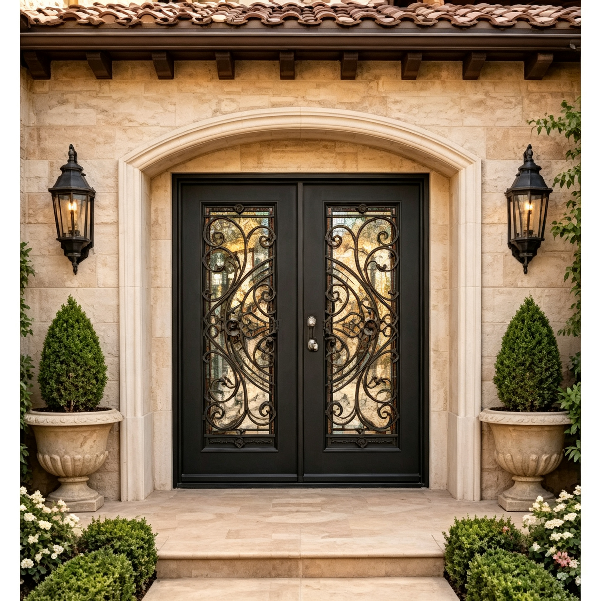 Thermally Broken Black Framed Steel Look Aluminum Glass French Door Crittall Style Heritage Doors