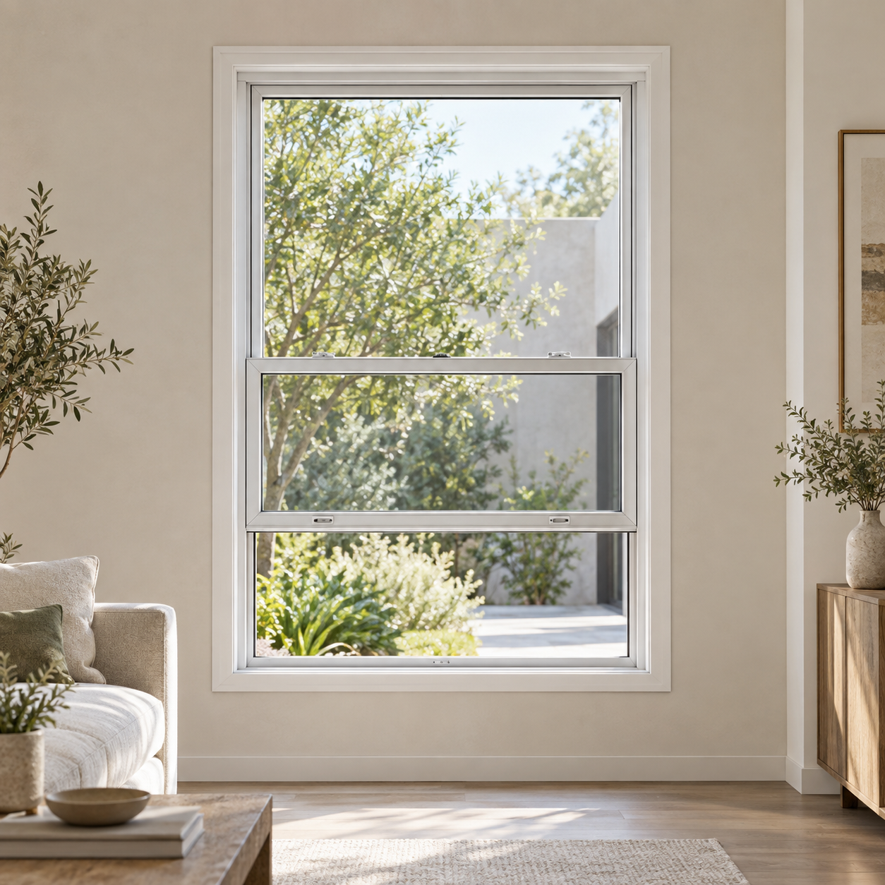 Modern Sliding Colonial Window Designs Single and Double Hung with Glass Grill-Economical Sash Standard