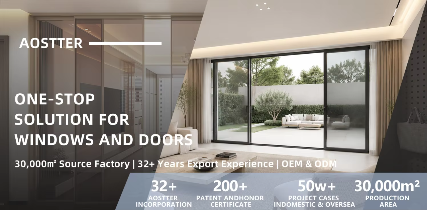 AOSTTER Semi-Open Kitchen Aluminum Partition Door with Clear Vision Tempered Panel and Durable Alloy Frame for Urban Flat