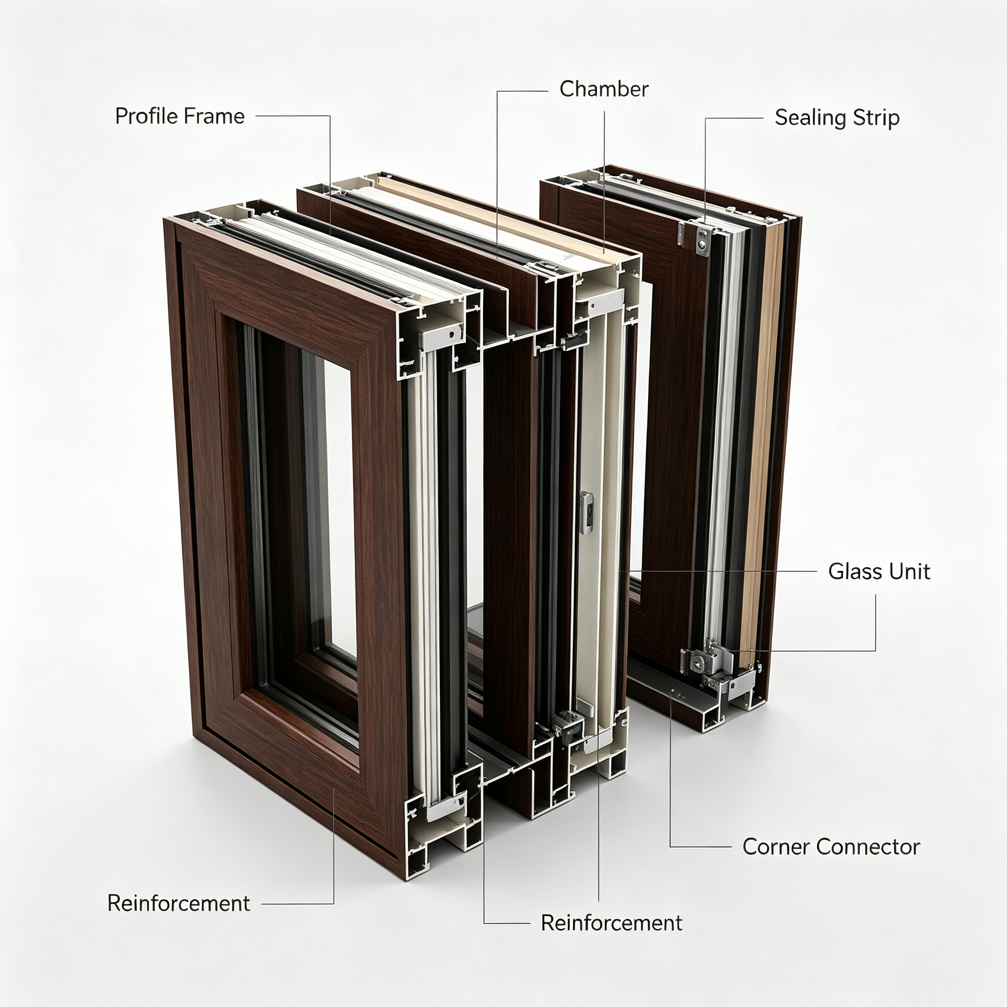 Windows New York Soundproof Wooden Frame Window High End Aluminum Frame Aluminum Clad Wood Bay Window