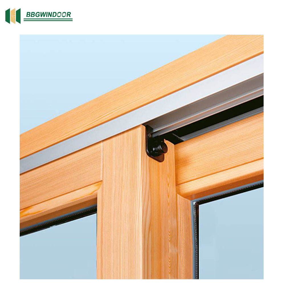 Lukliving Modern Style Aluminum Alloy Clad Wood Exterior Sliding Glass Doors with Sound Insulation and Finished Surface
