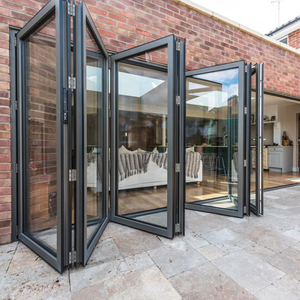 Modern Aluminum Alloy Bi-Fold Patio Doors Thermal Break Double Glazed