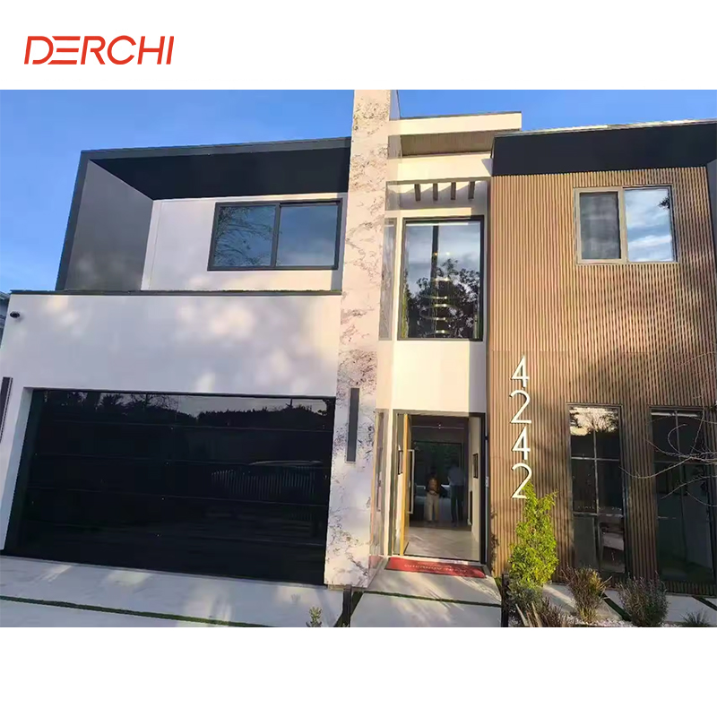 DERCHI AS2047 NFRC Simple Design Hurricane Impact Window Soundproof Double Glass Energy Efficient Aluminium Sliding Windows
