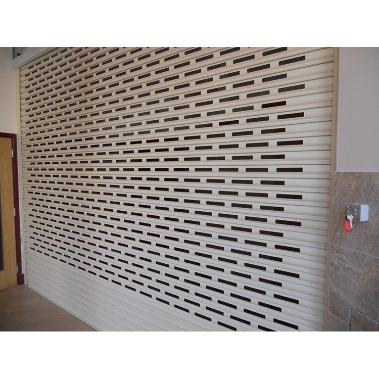 High Security Perforated Roller Shutters Counter Aluminium Rolling up Perforated Shutters Custom Designs Auto Perforated Doors