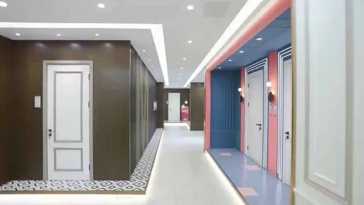 Aluminum Wood Composite Fire Rated Door Listed WH Certified for Apartment Office Commercial Building Modern Interior