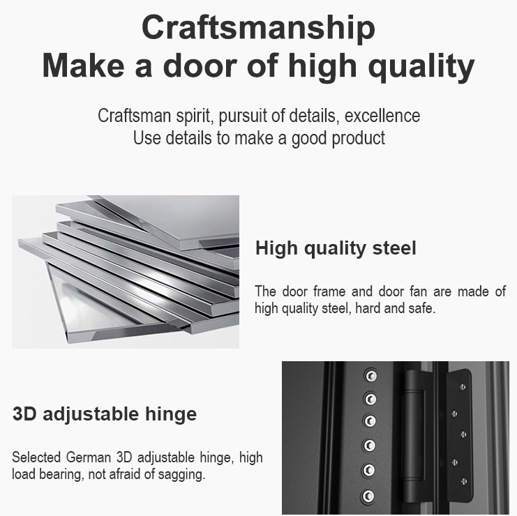 High-quality, Factory-direct, Stylish, Precision-carved Aluminum Plate Steel Exterior Entrance Door for Houses