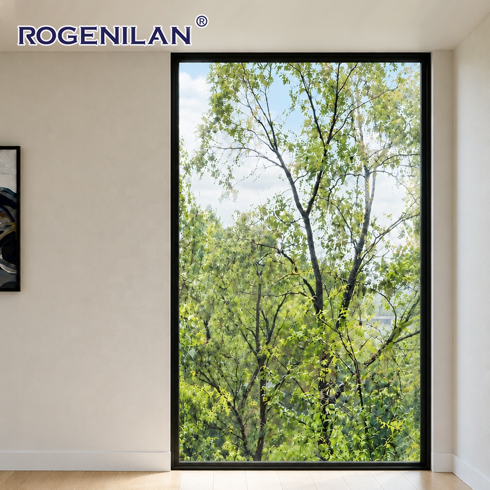 Rogenilan Custom Large Waterproof Aluminum Fixed Glass Panoramic Windows Exterior Double Low-E Glazed Picture Window