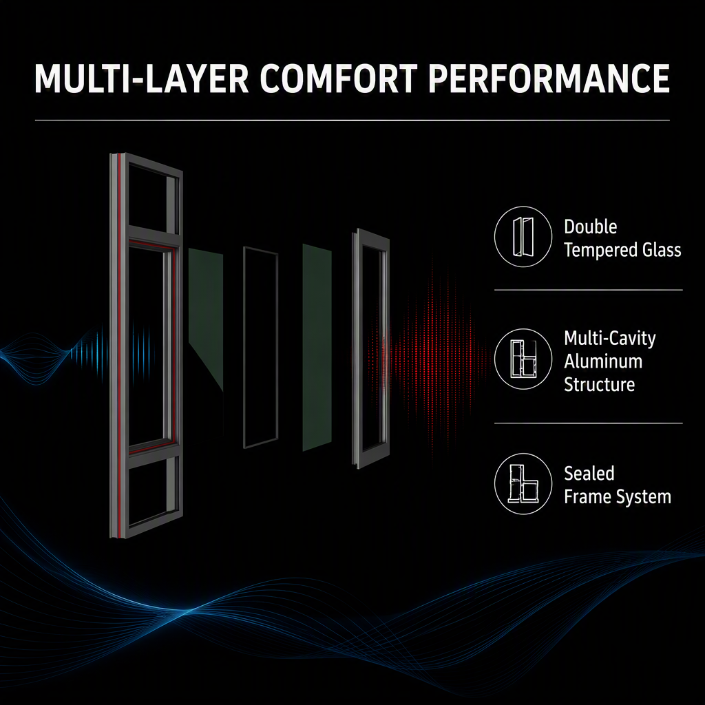 Eloyd Aluminum Automatic Vertical Sliding Window up and Down Glass for Villas' Exterior Lifting Balcony Window