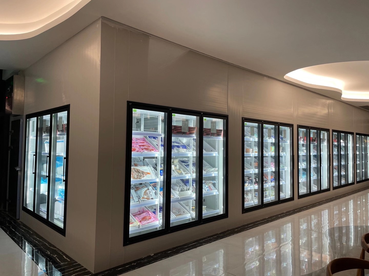 New Back-up Type Electric Heating Aluminum Alloy Glass Door for Cold Storage Facilities Hotel Household Use Easy Installation
