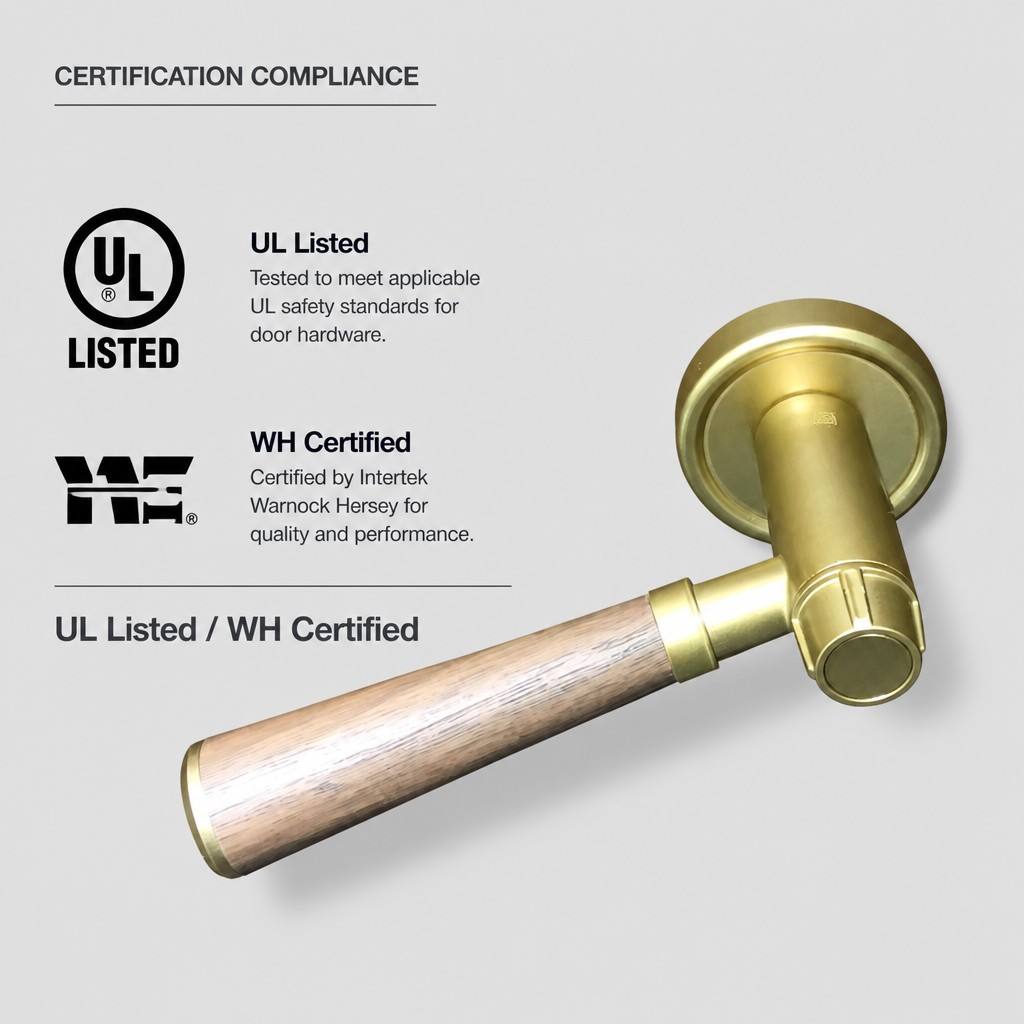 Aluminum Wood Composite Fire Rated Door Listed WH Certified for Apartment Office Commercial Building Modern Interior