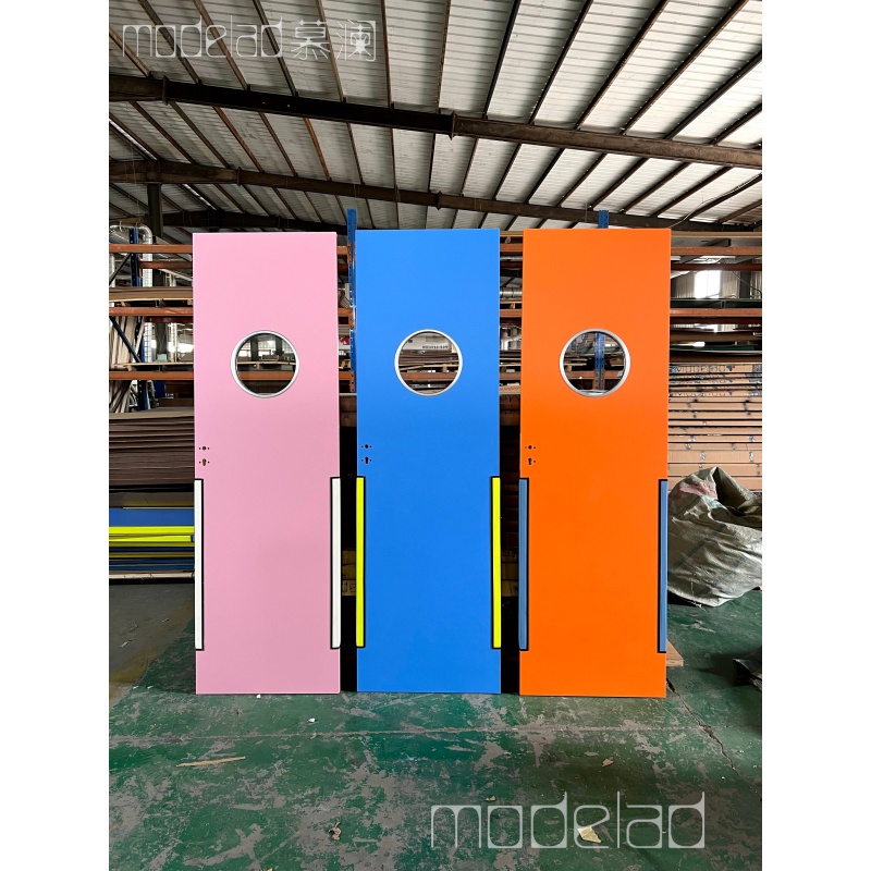 Aluminum Alloy Edge School Specific Solid Wood Composite Door for