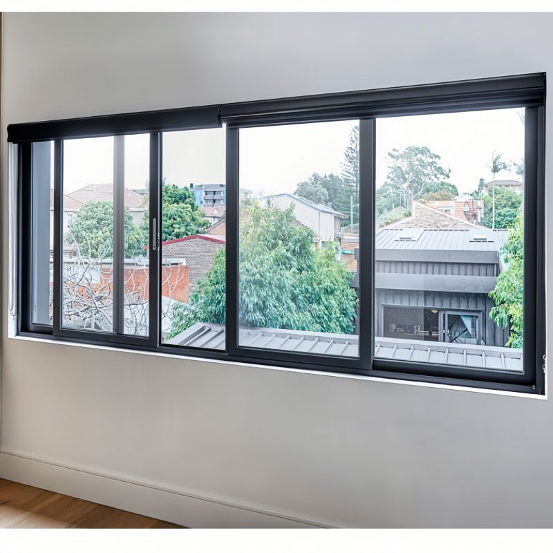 Customized Hurricane Proof Sliding Sash Windows Double&amp;Triple Glazed Balcony Sliding Window Design Modern Aluminum Window