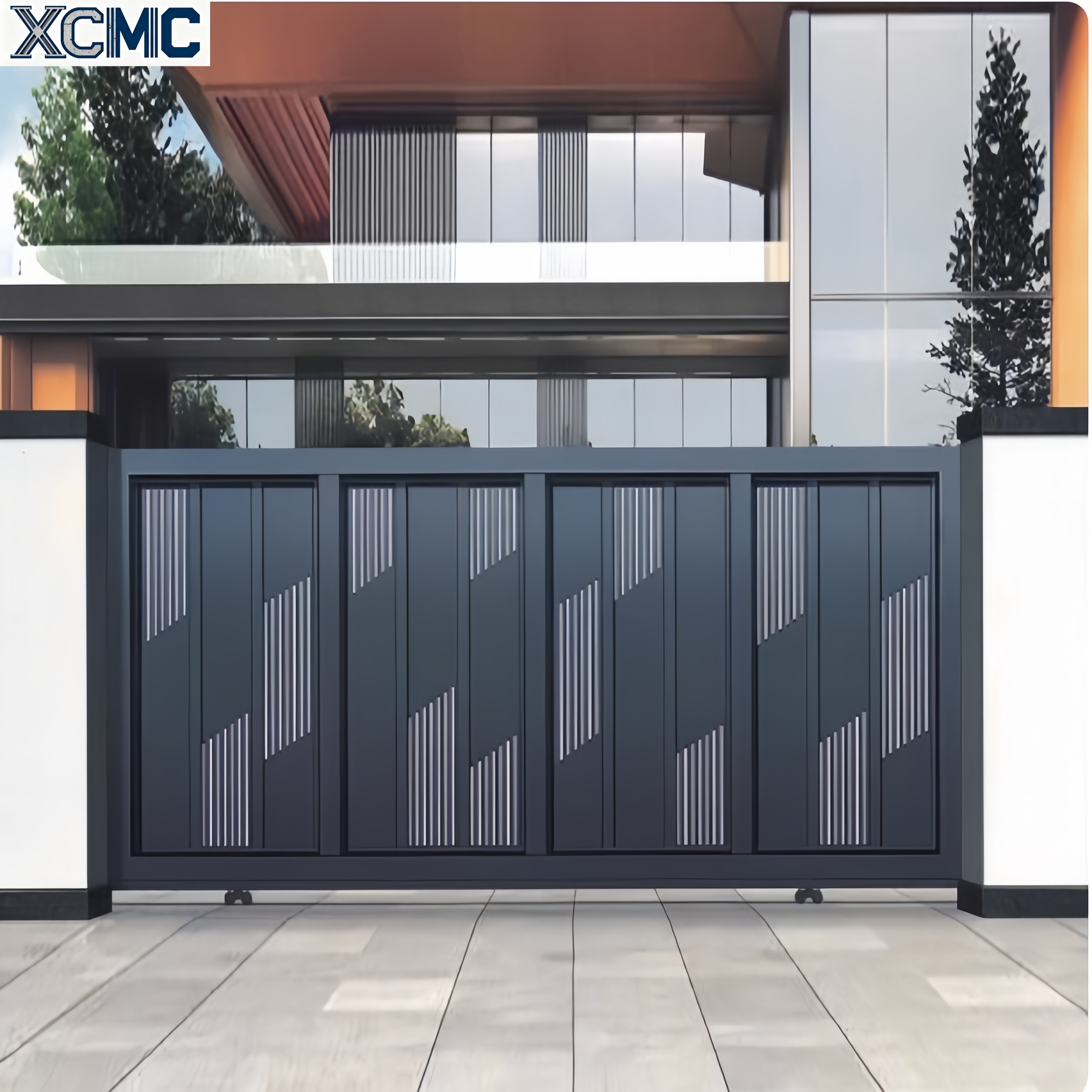 Modern Garden Automatic Sliding Folding Door Aluminum Alloy Stainless Steel Veranda External Hurricane Protection Concertina
