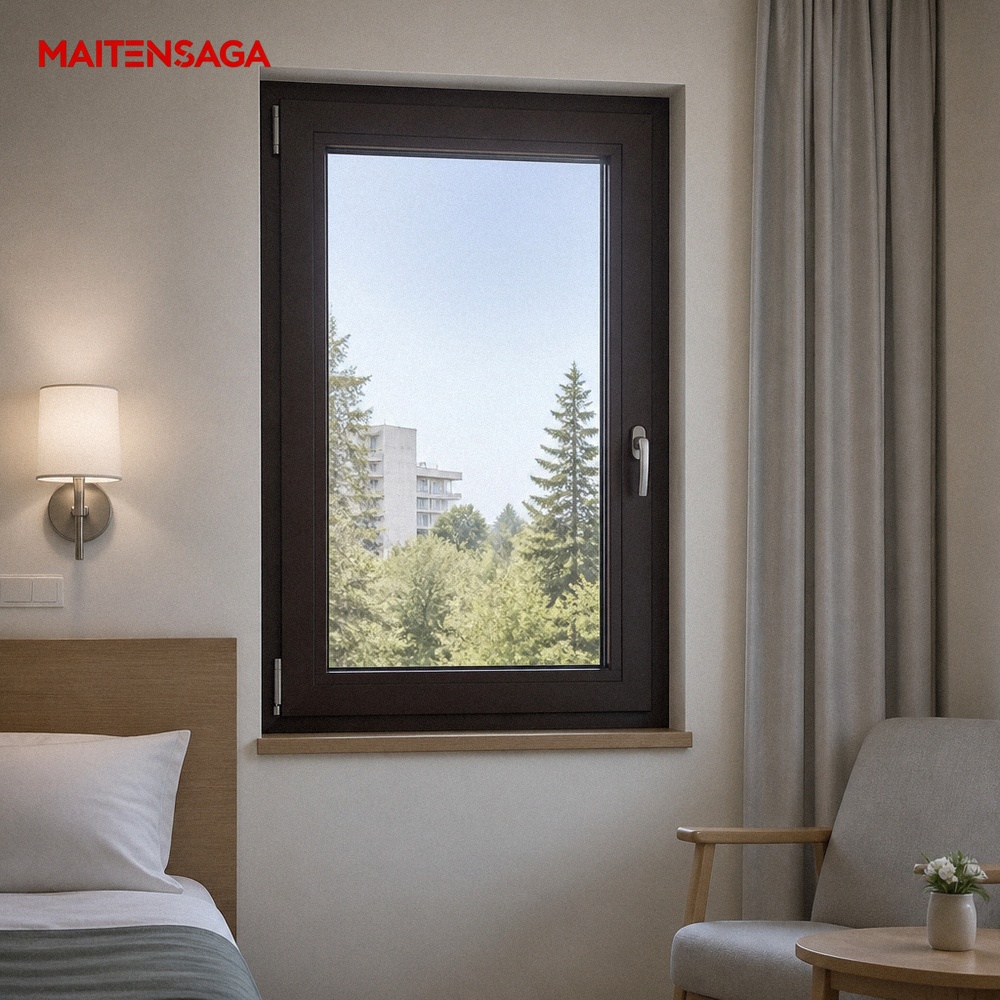 Elegant Thermally Insulated Low-E Glazed Aluminum Casement Window Durable Noise Reduction for Modern House Apartment