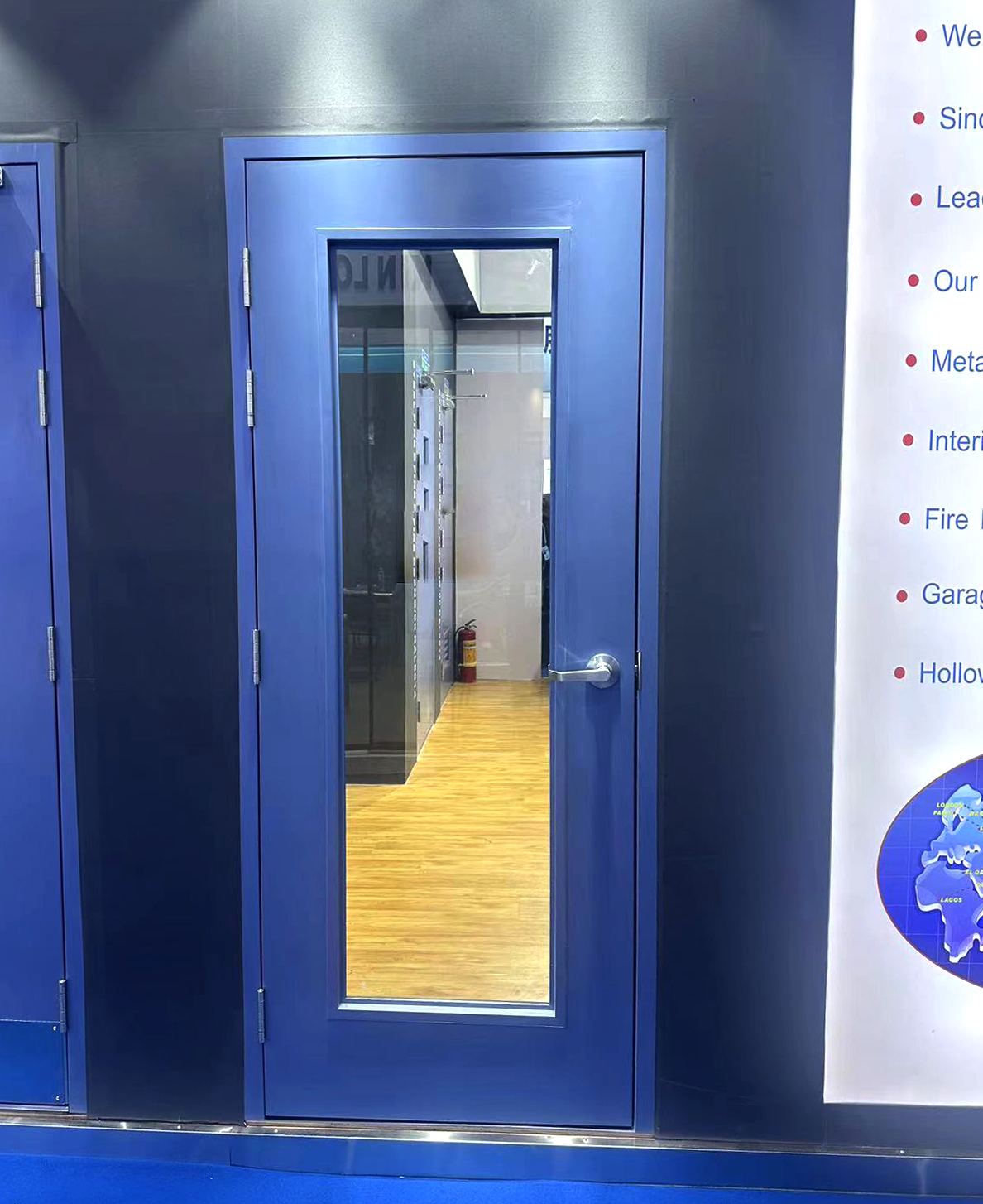 Modern Double Swing Aluminum Casement Door Feature 7