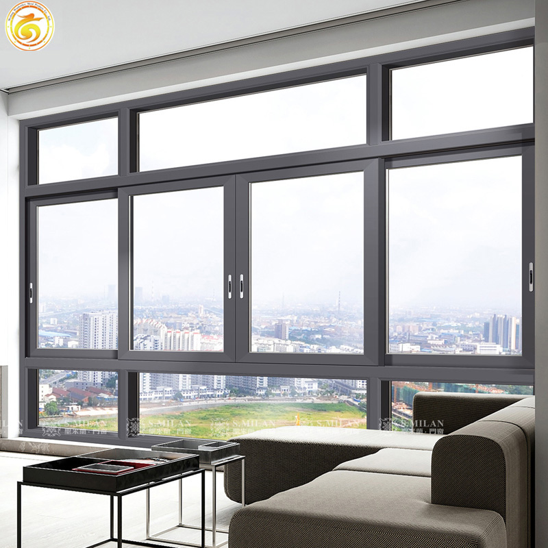 Customize Aluminum Impact Window Soundproof Double Glass Aluminum Sliding Window for House