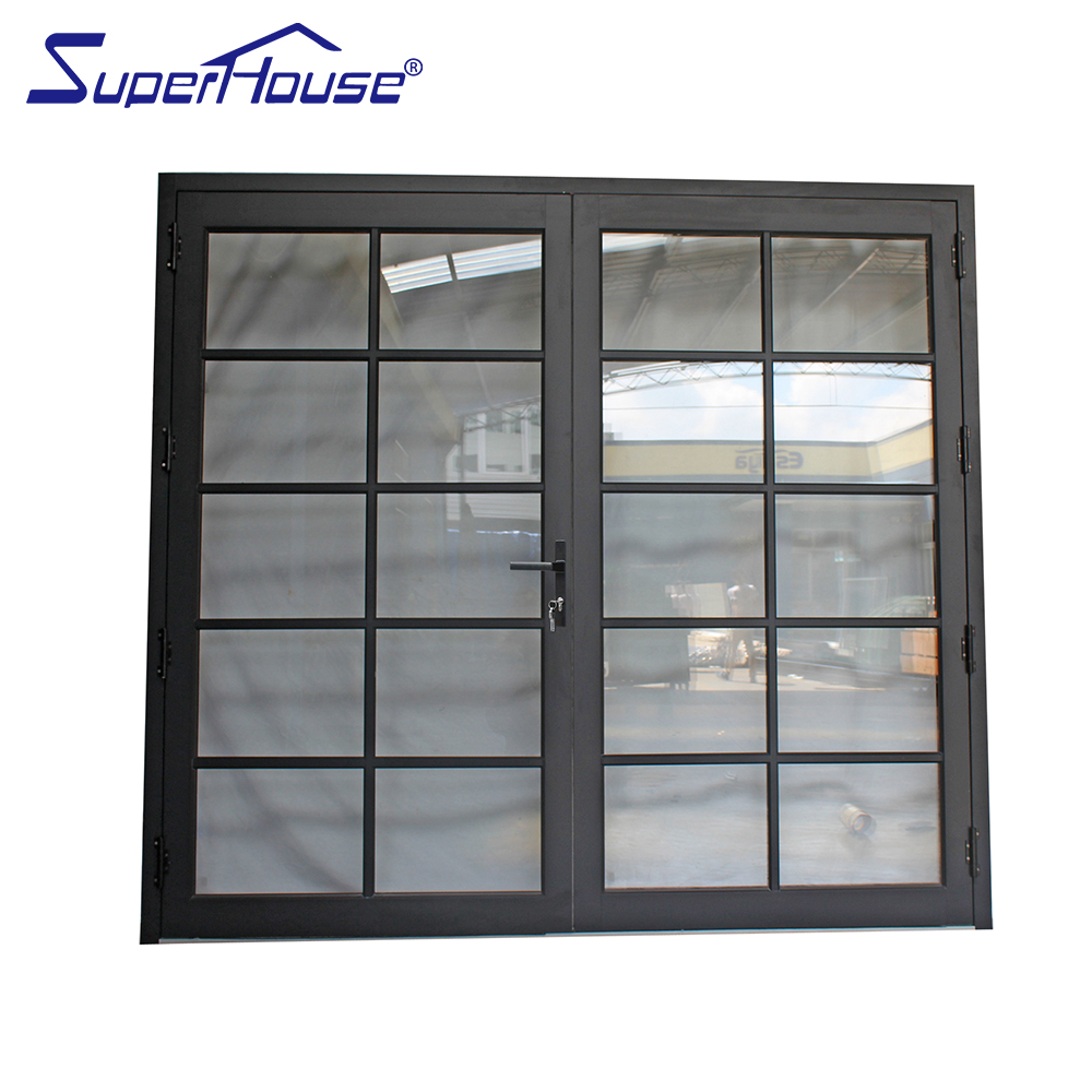 Custom Glass Aluminum Hinged Door Modern Exterior Front Entry French Doors