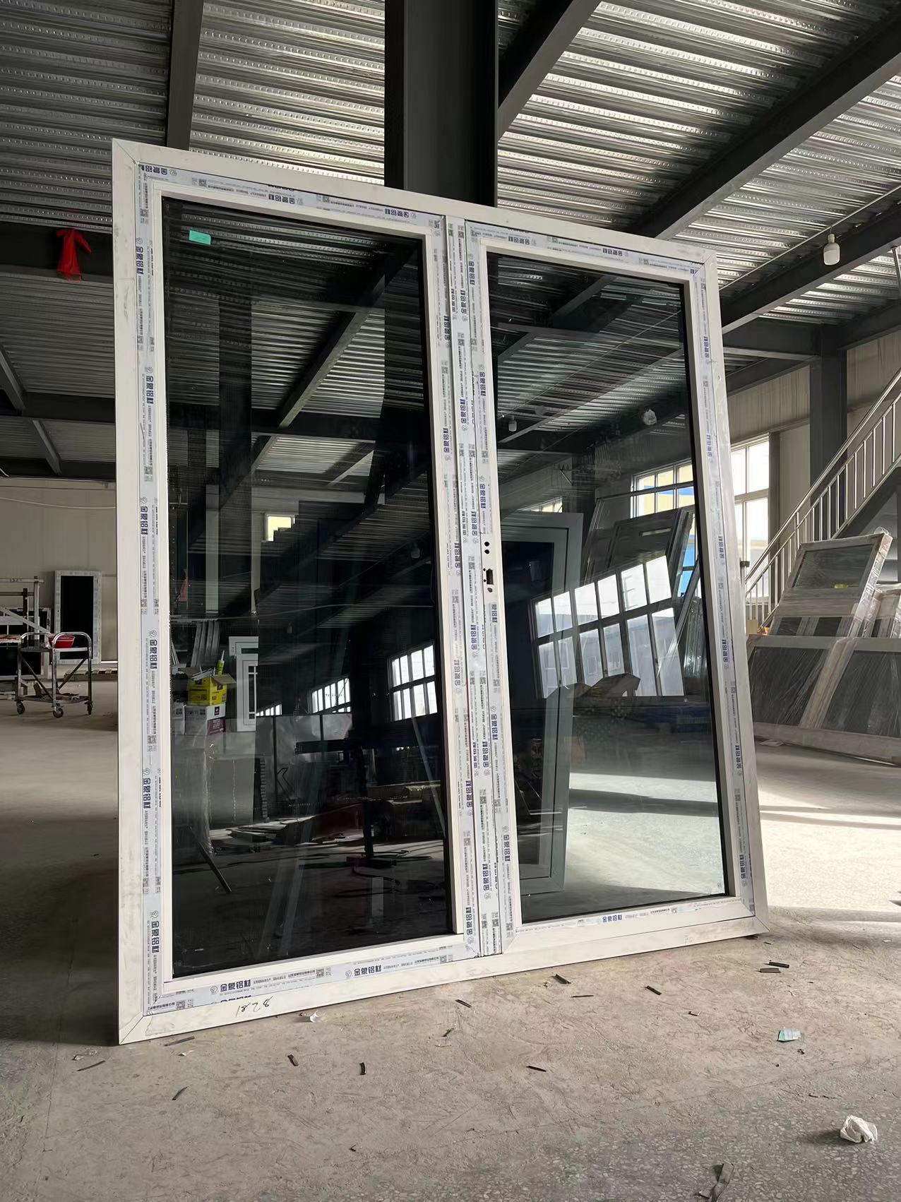 Exterior Aluminum Alloy Patio French Double Casement Doors for Commercial