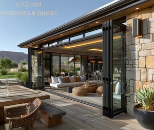 Ultra-Slim Aluminum Double Glass Bi-Fold Doors
