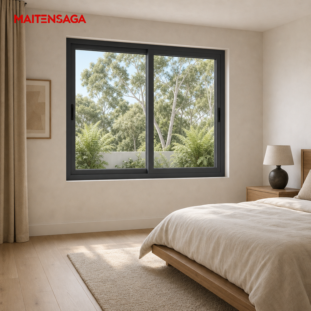 New Arrival Thermal Break Aluminum Sliding Window Triple Glazed Soundproof Custom Size Available for Villa Apartment