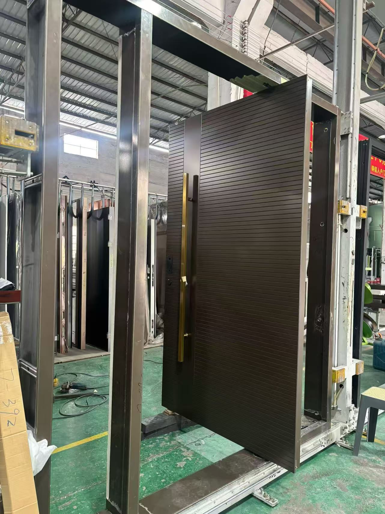 2026 Trending Aluminum Metal Door with Hidden Hinges for Modern Office Entrance