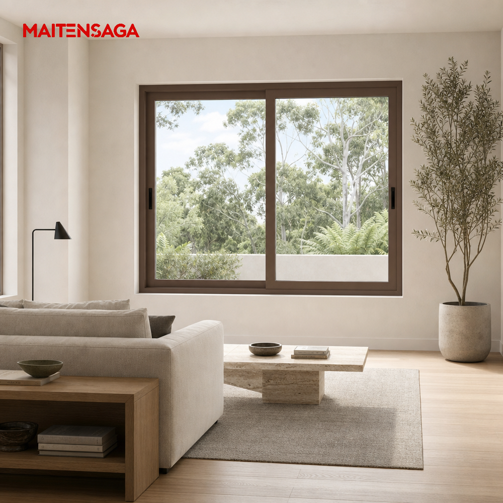 New Arrival Thermal Break Aluminum Sliding Window Triple Glazed Soundproof Custom Size Available for Villa Apartment