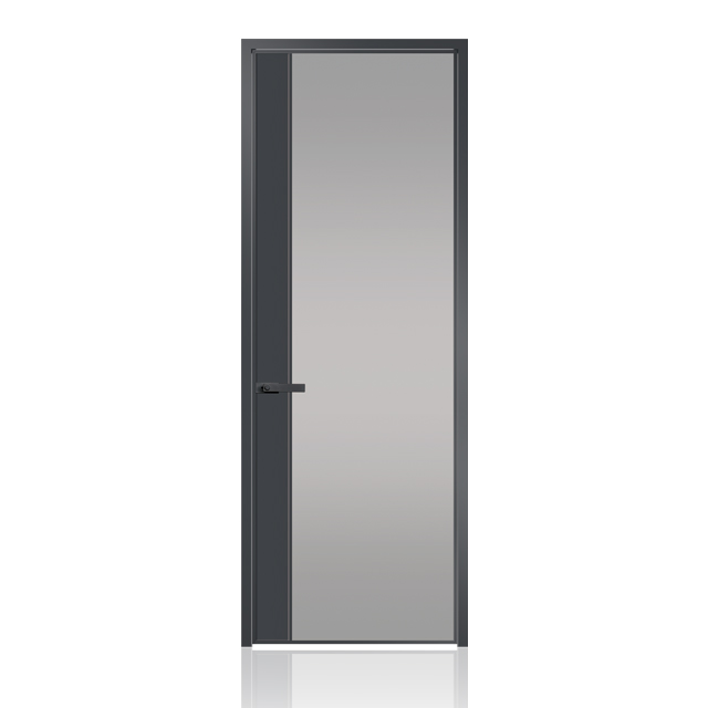 New Design Minimalist Ultra Narrow Slim Aluminum Frame Bathroom Kitchen Back Door Aluminum Alloy Casement Door
