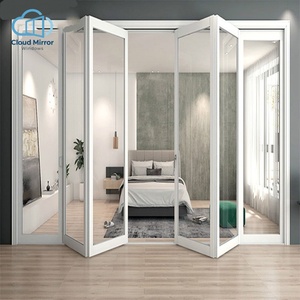 European Style Modern Pure White Aluminum Bi-Fold Door
