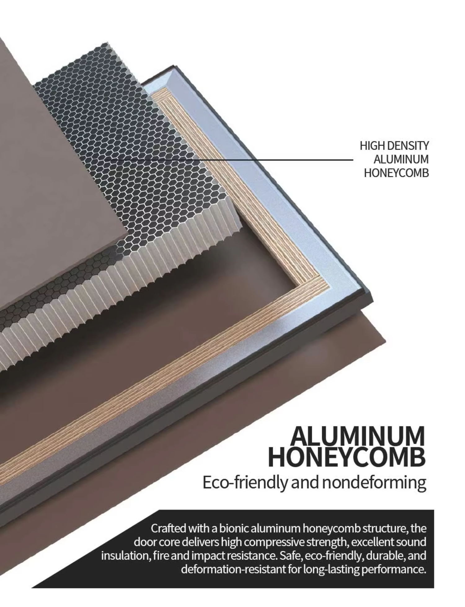 Residential Fireproof Moisture-proof MGO Door Slabs Latex & Art Coating Interior Aluminum Wood Hidden Invisible Door