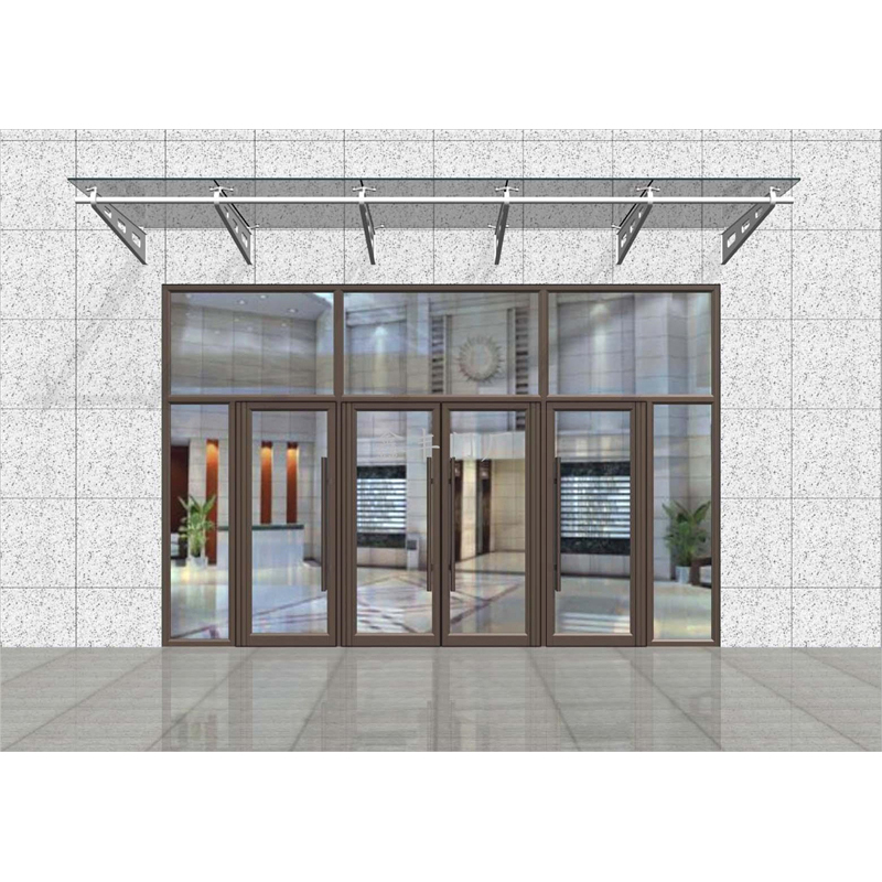 Aluminum Frame Front Door/ KFC Entrance Swing Door/ Spring Floor Shop Aluminum French Door
