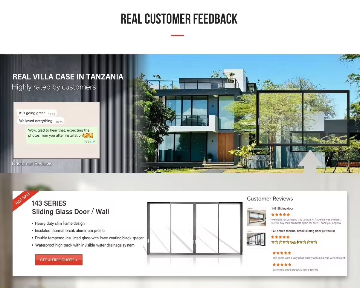 DERCHI NFRC Aluminium Balcony Slide Door Price Aluminum Double Glass System Thermal Insulation Sliding Patio Doors With Screen