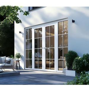 Sunnysky Top Quality Patio Exterior Glass Door Glass Aluminium French Entry Door Double Glazed