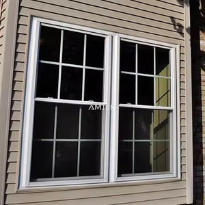 Residential Vintage Grille Design Double Glass Casement Window