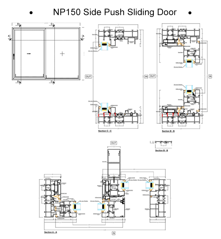 Door Hardware and Track Detail