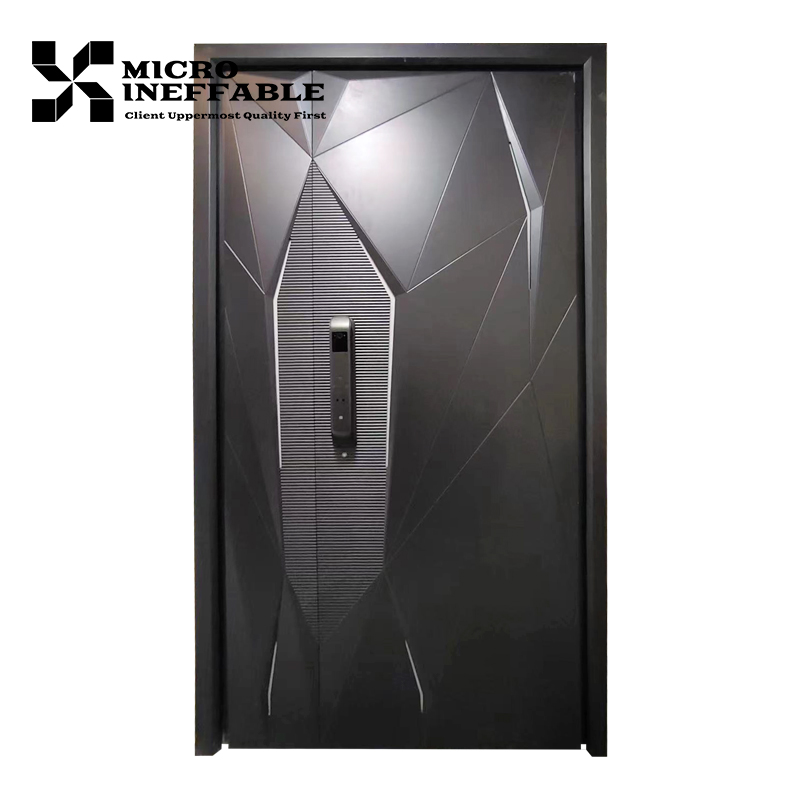 Luxury Design Hot Sale Custom Front Entry Door Main Stainless Steel Security Doors Aluminum Home Doors Security