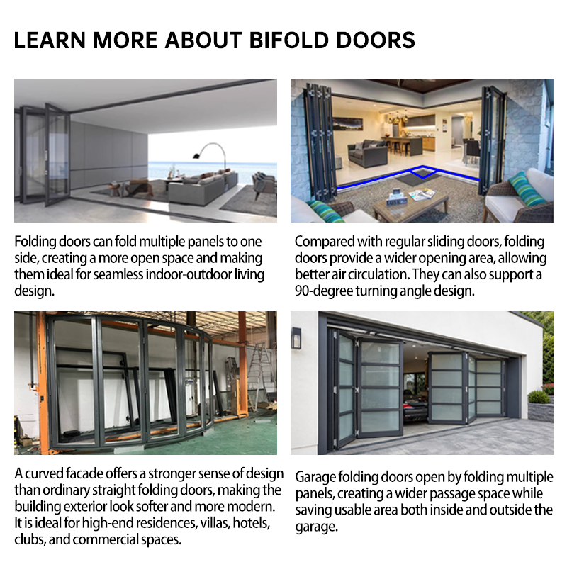 EOKO Hurricane Proof Corrosion Resistant Double Glazed Scenic Coastal Sea View Villa Aluminum Bifold Door