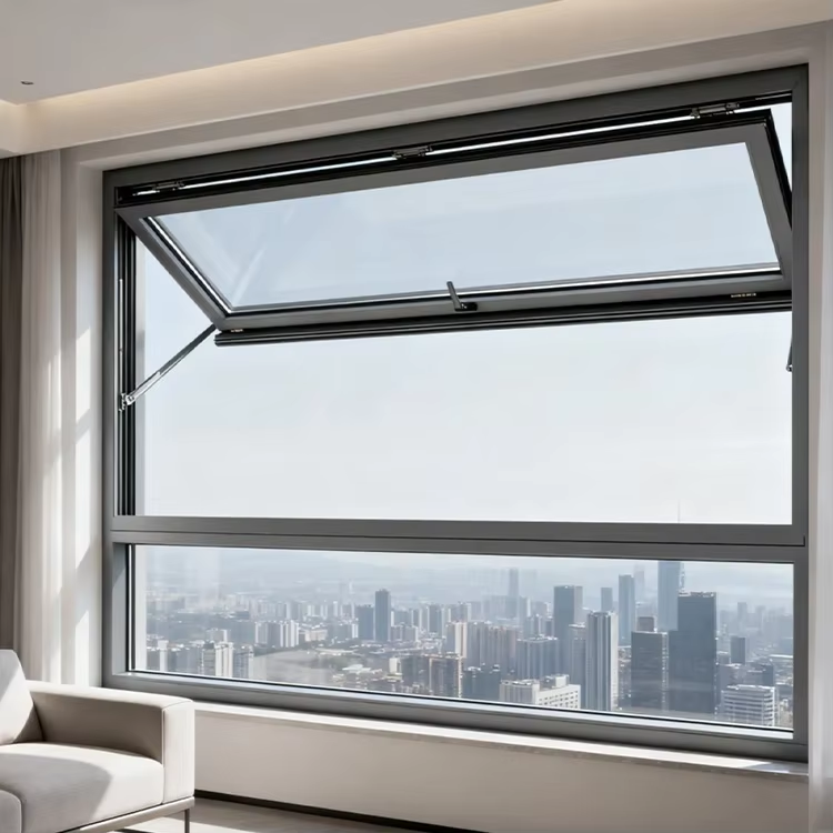 Custom Size Modern European Vertical Folding Window Soundproof Thermal Break Aluminum Alloy UV Protection Windproof Living Room