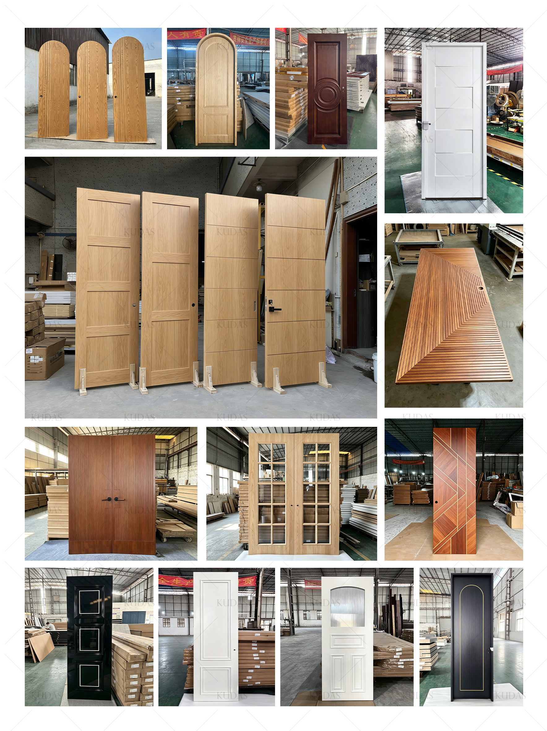 Modern Vertical Black Line Decor Wood Veneer Interior Wooden Door Minimalist Flush Wooden Indoor Room Door for Home Bedroom