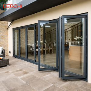 Hurricane Proof Aluminum Exterior Door Soundproof Balcony Folding Door