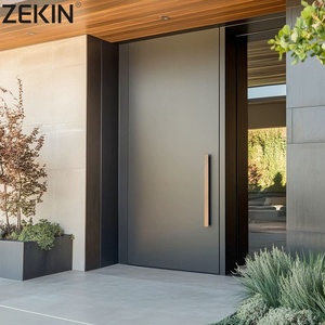 ZEKIN Outdoor Anti-theft Cast Aluminum Pivot Entry Door