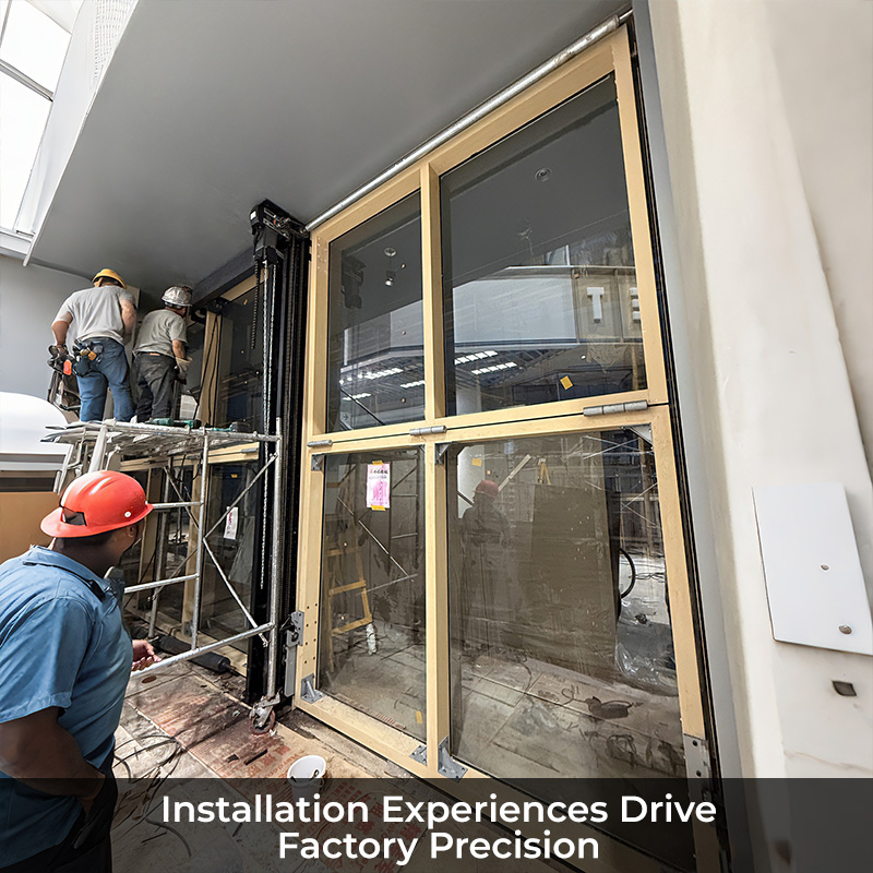 High-End Modern Design Sturdy Durable Aluminum-Framed Laminated Glass Automatic Vertical Bifold Door Garage