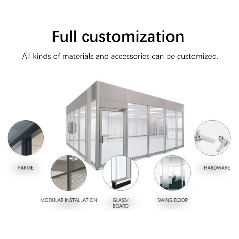 Latest Design Aluminum Frame Office Glass Wall Partition Vertical Framing Room Dividing Glass Wall