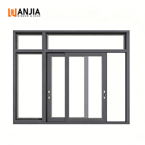 WANJIA Hurricane Impact Resistance Sliding Windows Aluminium Windows