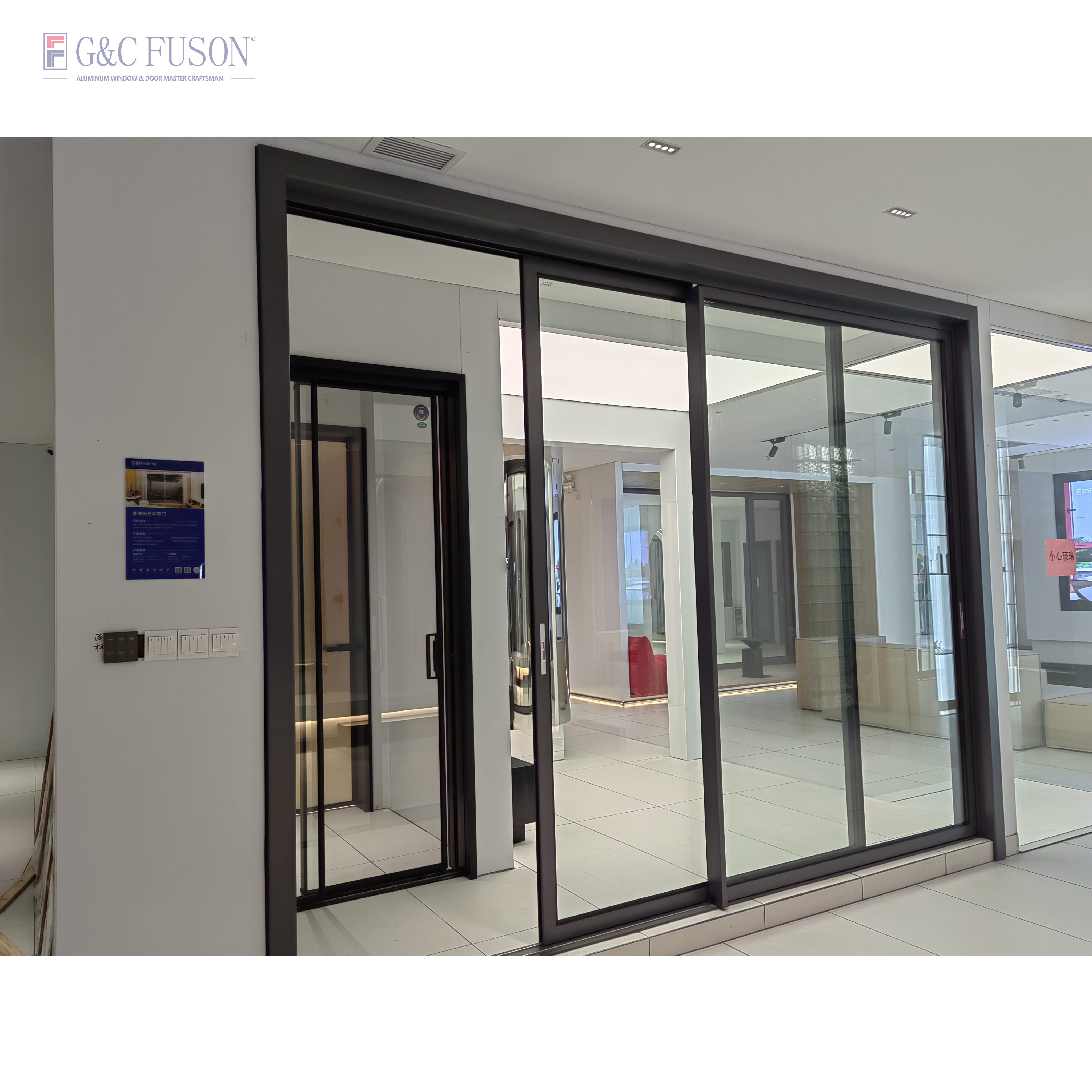 Fuson 2024 Customized Aluminum Sliding Window Impact Resistant Hurricane Windows and Doors Sliding Glass Windows for Home