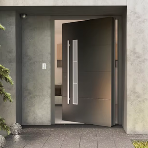Miami-Dade NFRC Modern Entrance Front Pivot Doors
