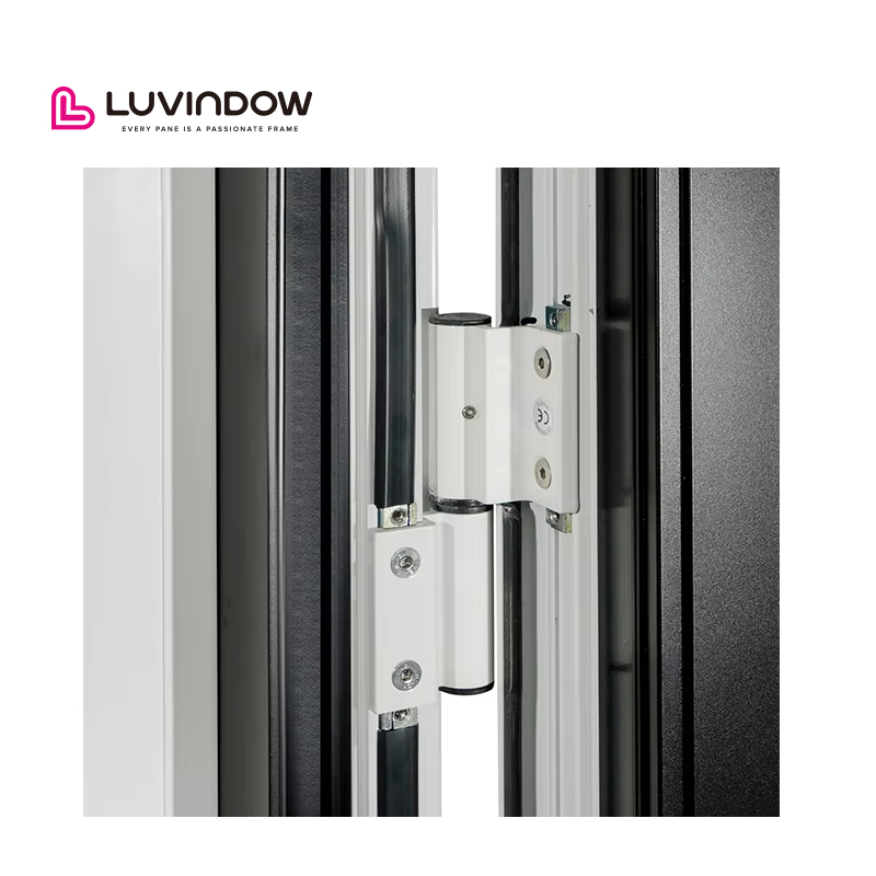 Luvindow American Double Glazed Glass Front Residential French Doors Hot Sale Modern Exterior Aluminium Hinged Swing Exterior