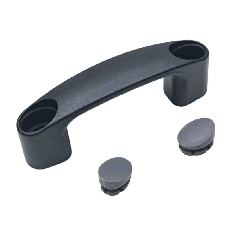 90mm Black Reinforced Handle Aluminum Extrusion Profile T Slot Door Handle Industrial U Shape Bakelite Oval Cabinet Handle