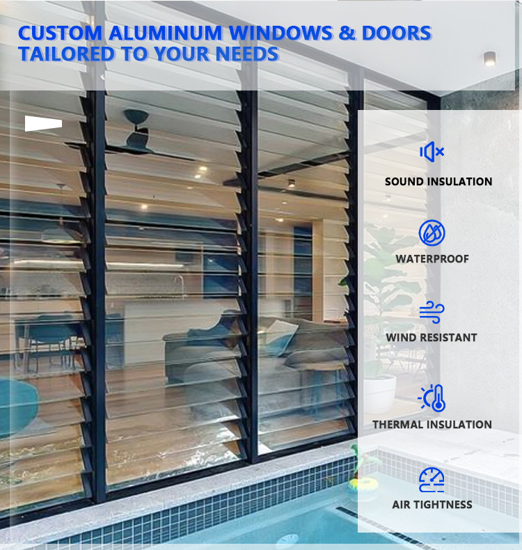 AMJ 80 Series Glass Louver Close-up