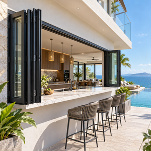 Large Soundproof Aluminum Bi-fold Glass System