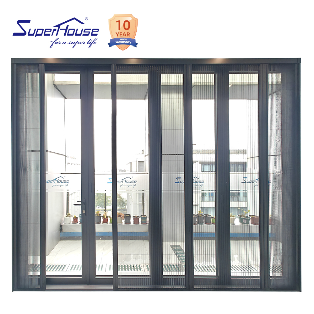 Accordion Bi Fold Doors Impact Resistant Aluminium Door Double Glazed Upvc Glass Hurricane Proof Patio Folding PVC